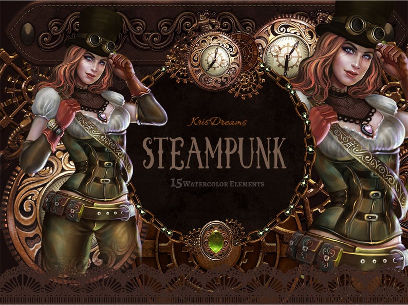 steampunk clipart victorian steampunk