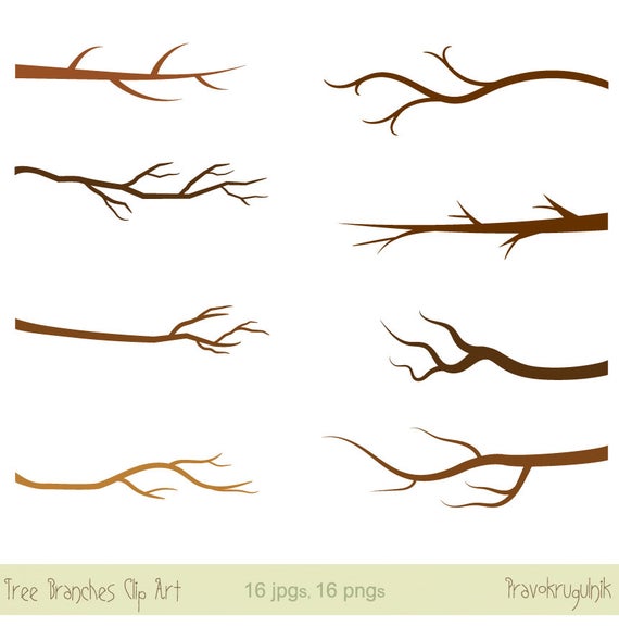 Tree branches clip art. Stick clipart bare branch