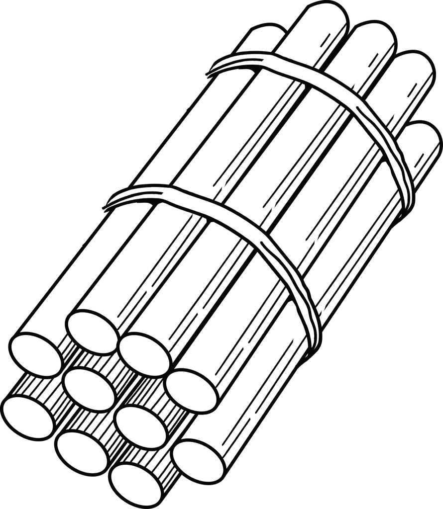 Black and white station. Stick clipart outline