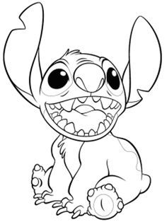 stitch clipart character disney outline