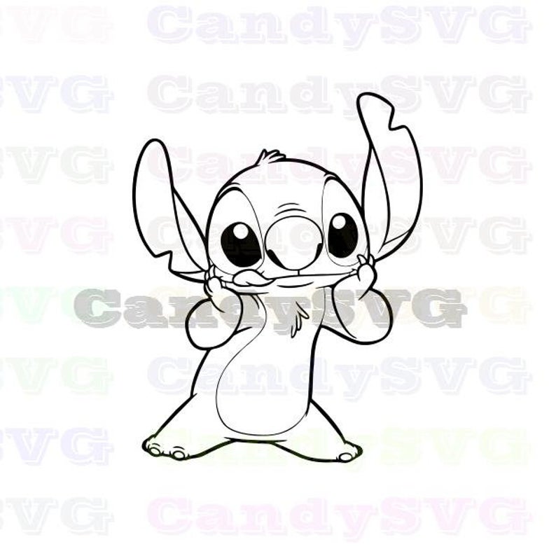 stitch clipart character disney outline
