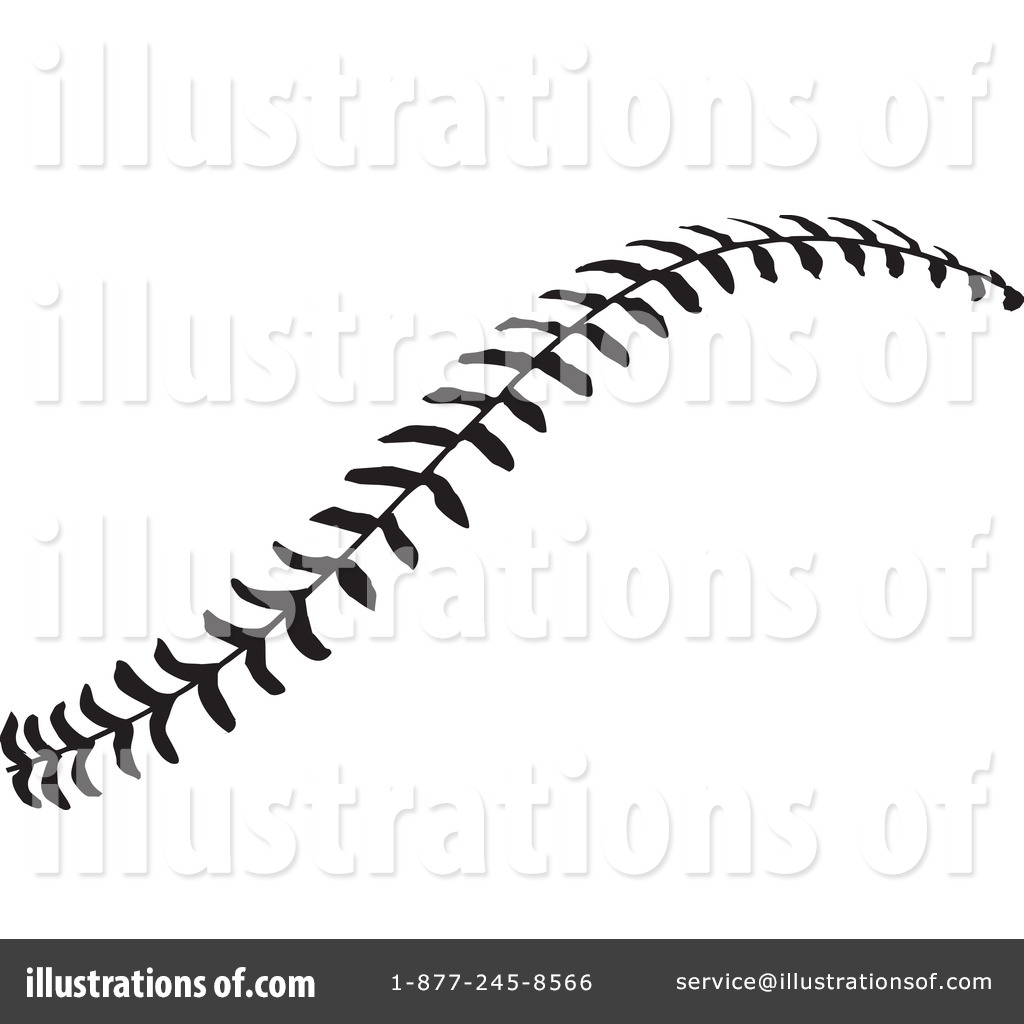 Stitch clipart curved. Baseball illustration by johnny