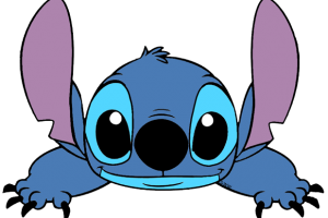 Black and white station. Stitch clipart kepala