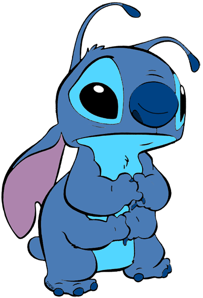 Stitch clipart scared. Anxious free download best