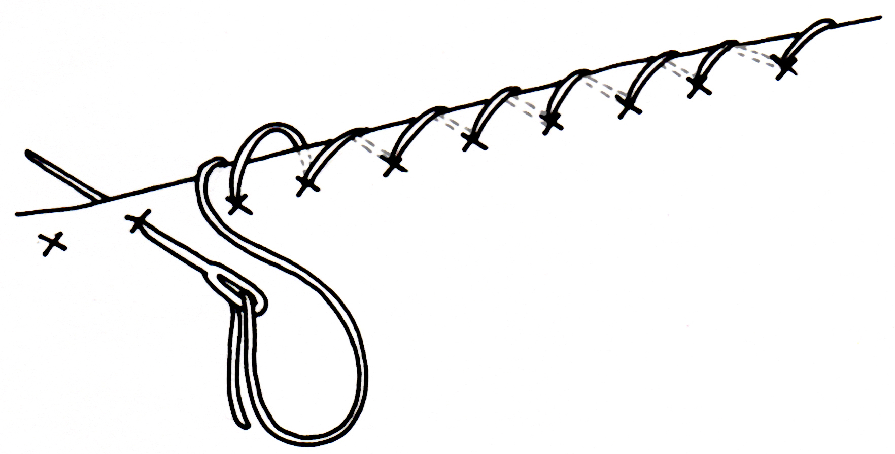 Free needle and thread. Stitch clipart suture