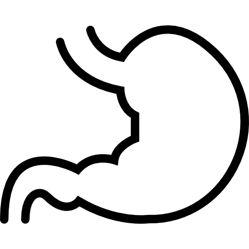 stomach clipart black and white
