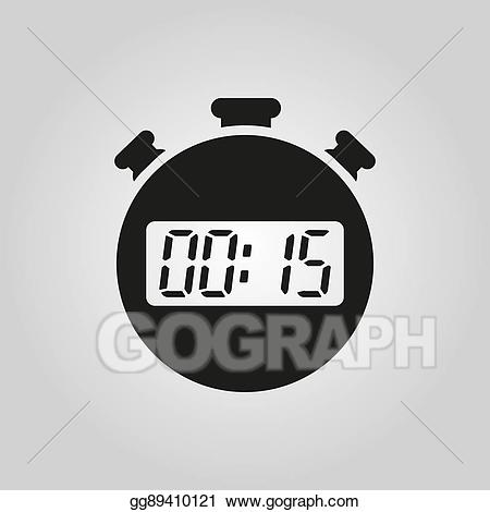 Stopwatch clipart 10 second. Vector the seconds minutes