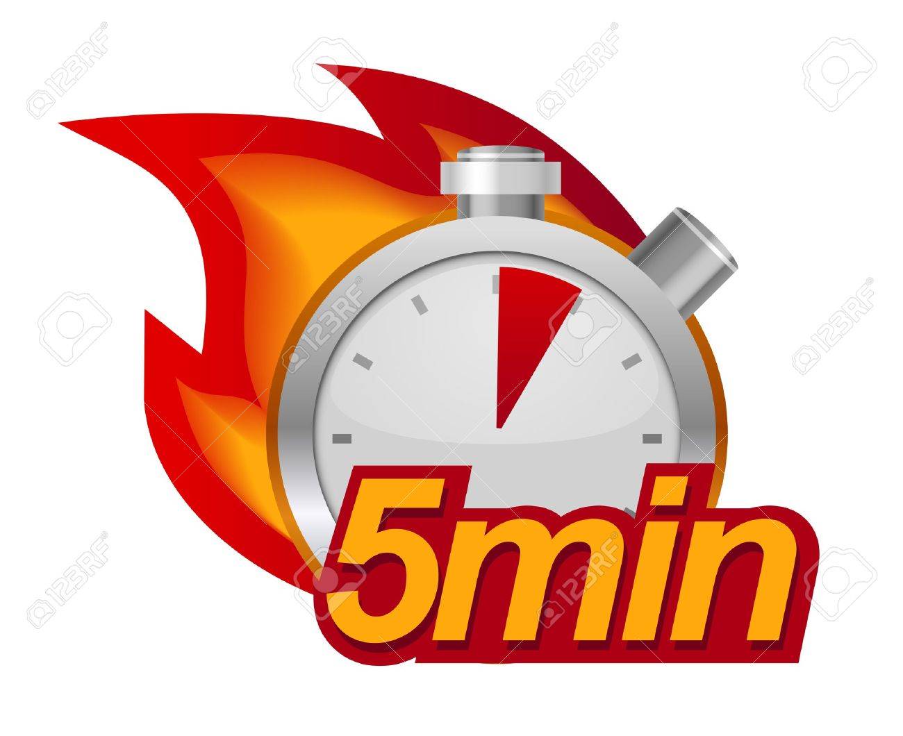 stopwatch clipart 5 minute