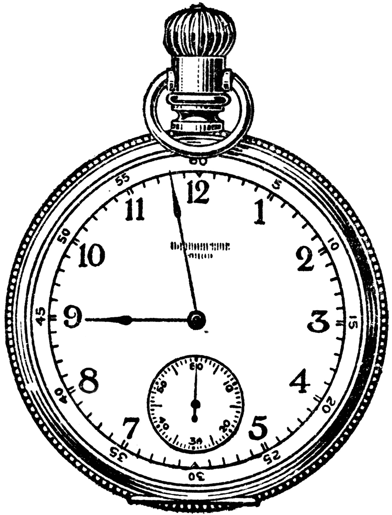 stopwatch clipart black and white