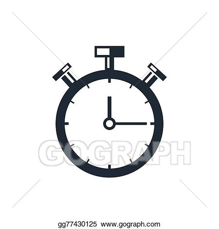 Stopwatch clipart cool. Vector icon illustration 