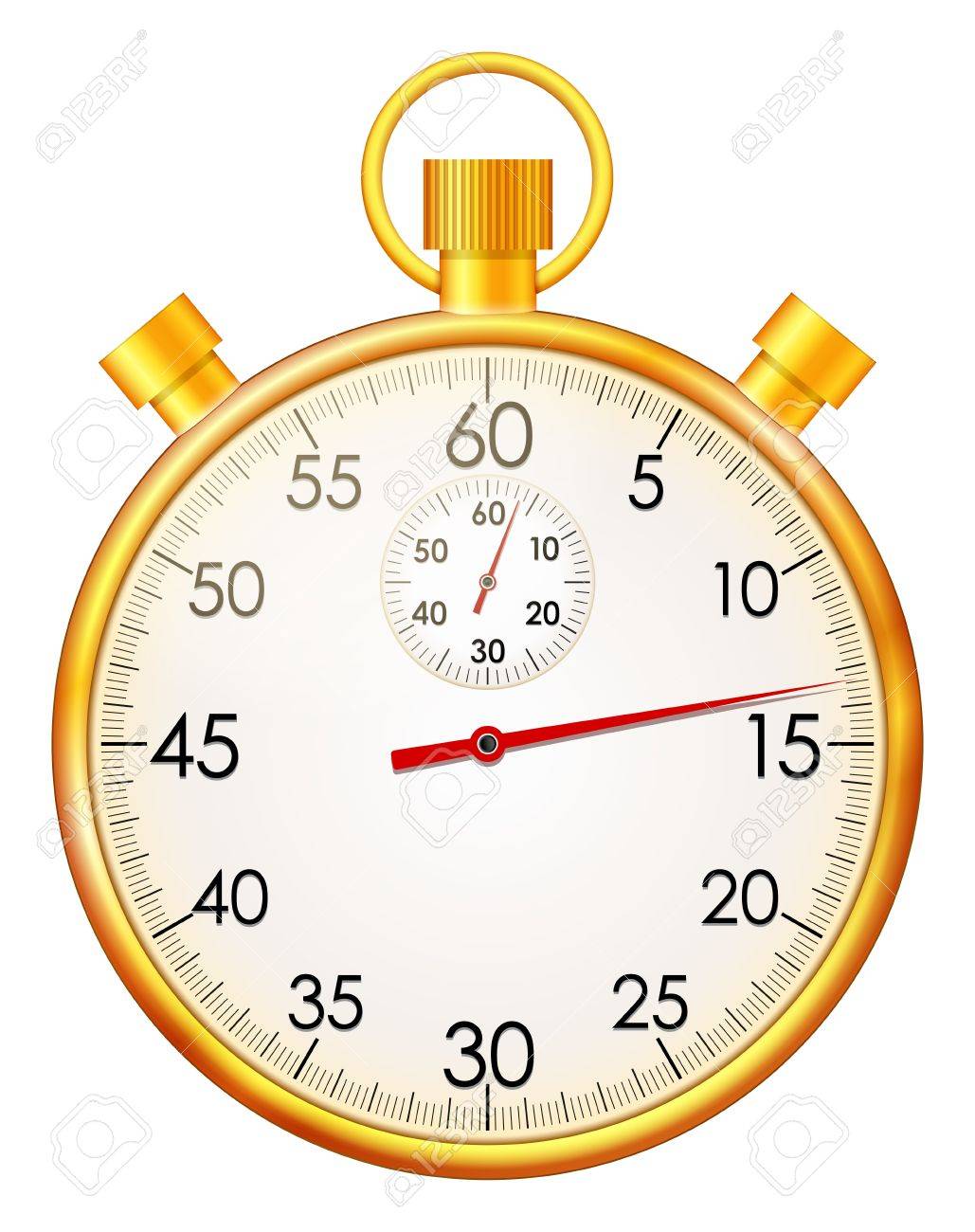 stopwatch clipart gold