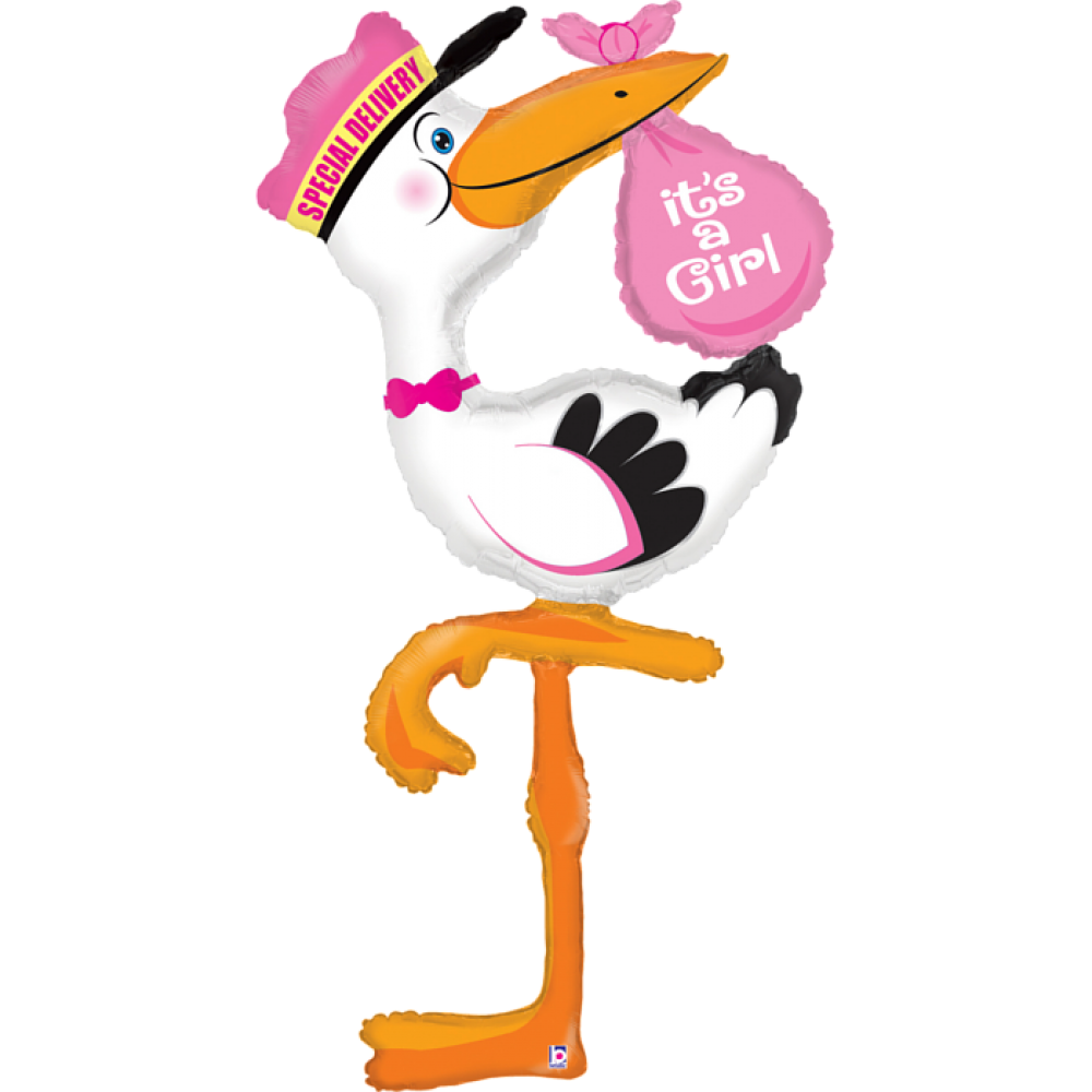 Foil balloon it s. Stork clipart baby loading