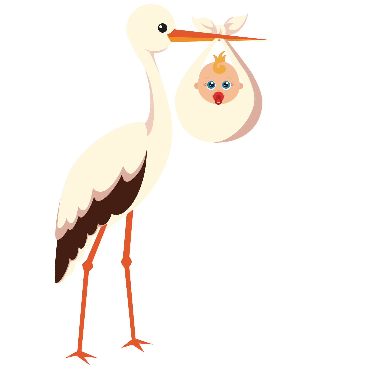 stork clipart birth