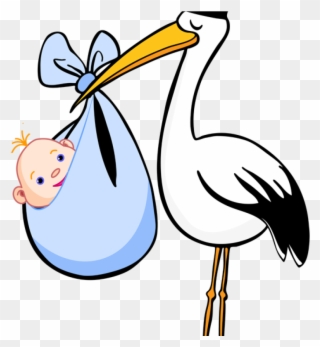 stork clipart birth announcement