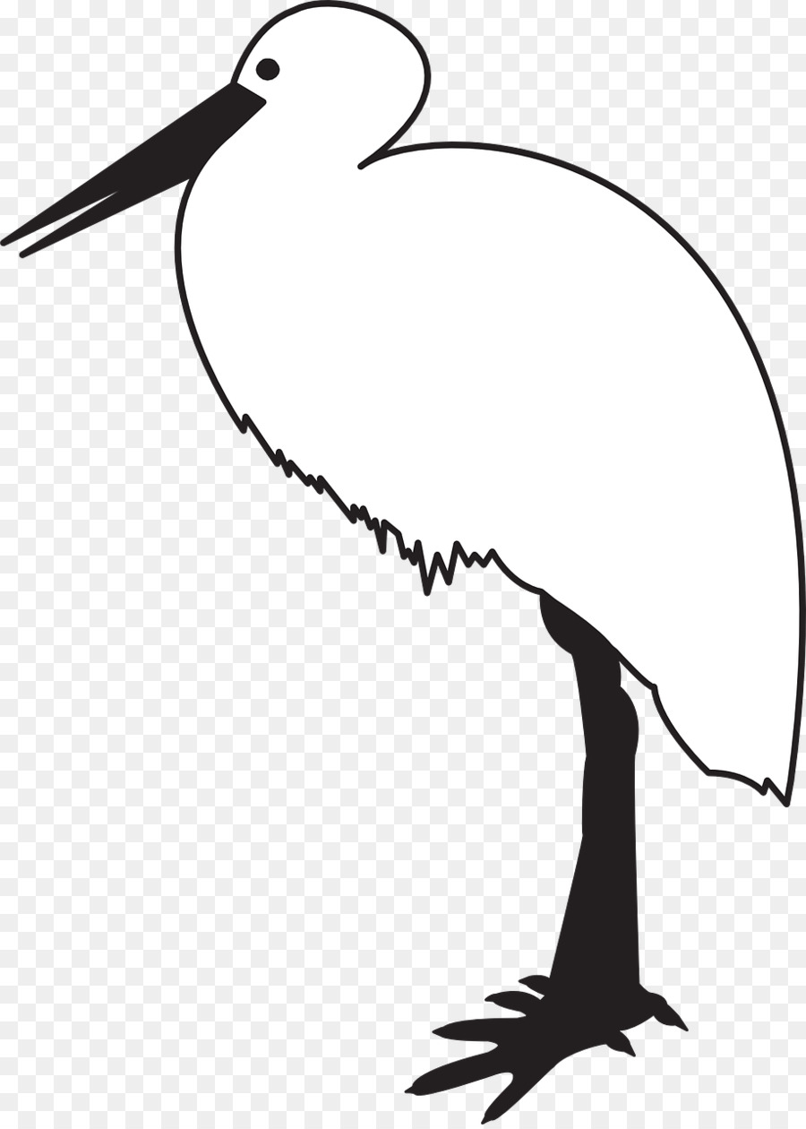 stork clipart black and white