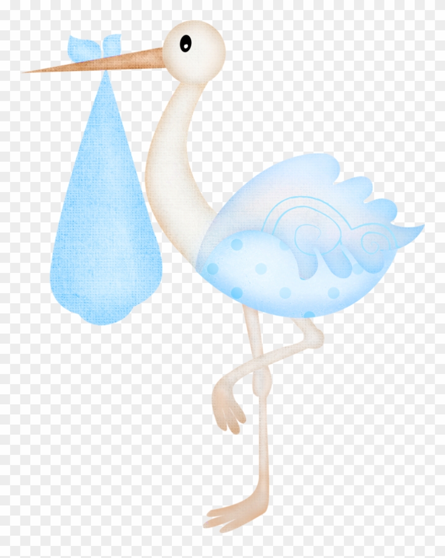  y baby girl. Stork clipart blue