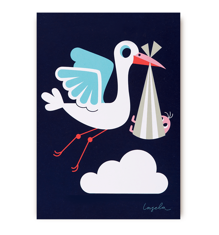 stork clipart brings baby