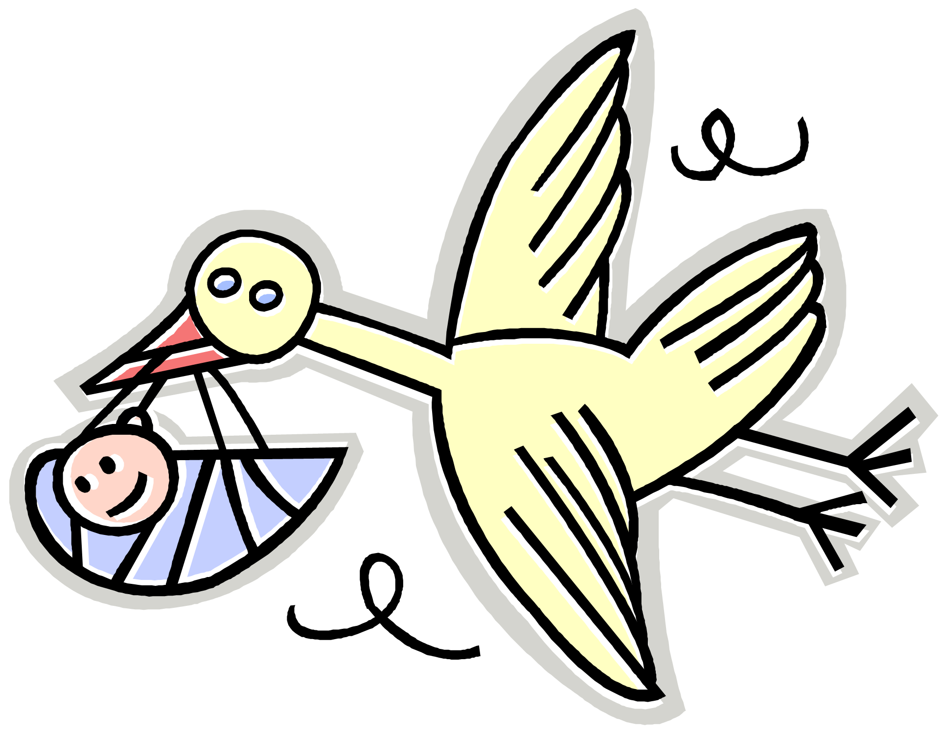 stork clipart child birth