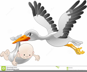 stork clipart christening