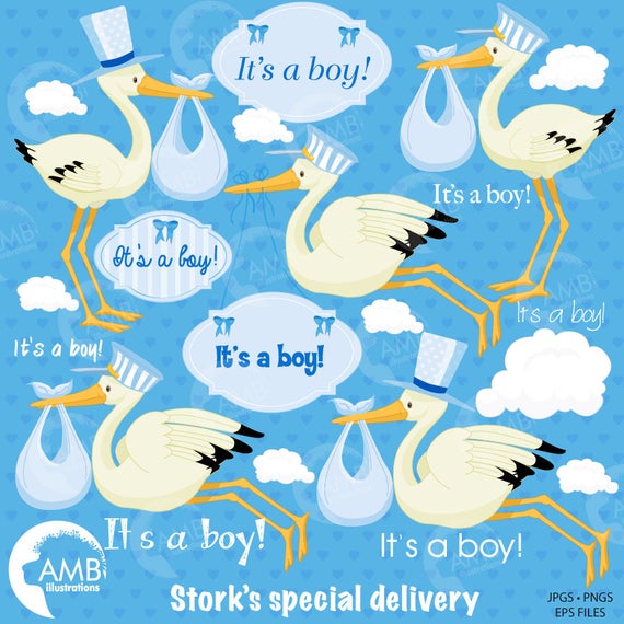 stork clipart party