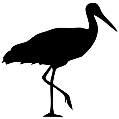 stork clipart silhouette