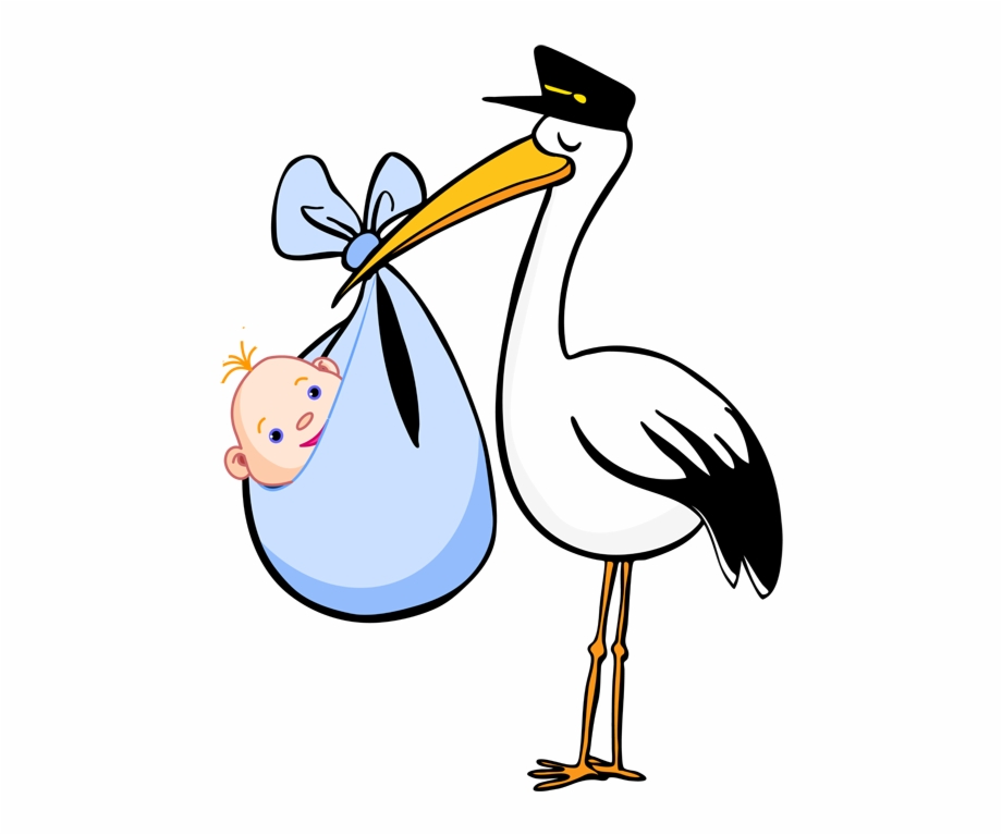 stork clipart two baby