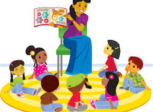 storytime clipart class reading