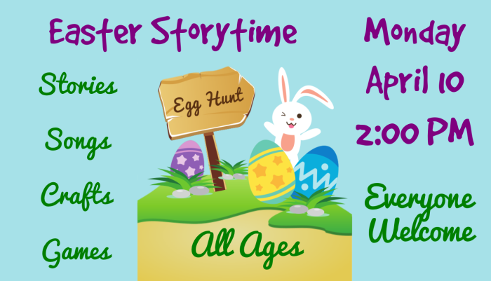 Bossard memorial library . Storytime clipart easter