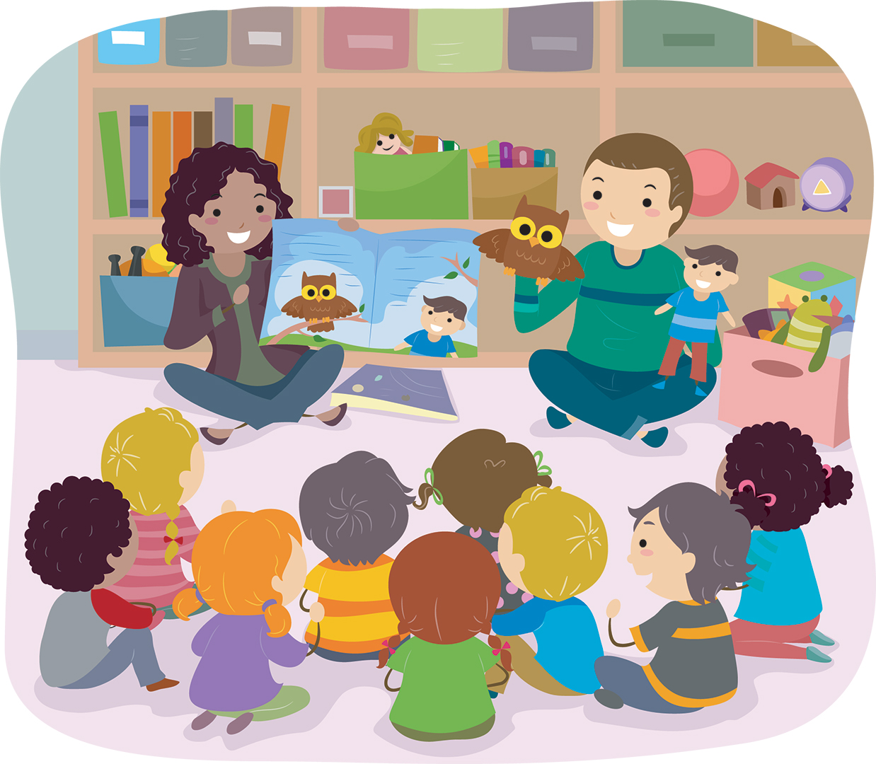 storytime clipart family