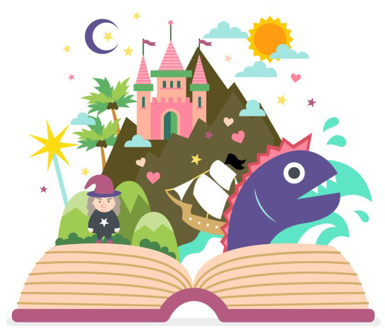 Bristol public library . Storytime clipart many book