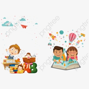 Kids studying png . Storytime clipart shared reading