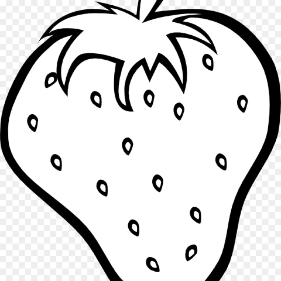 strawberries clipart black and white