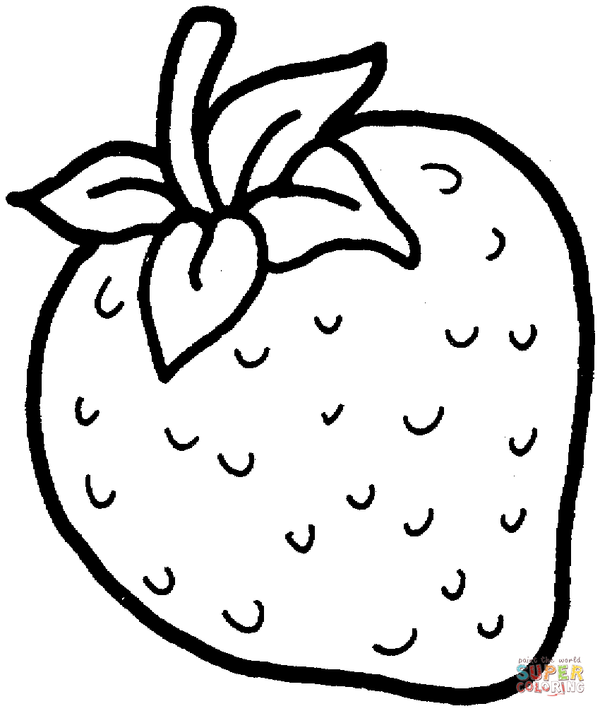 Strawberry pages free . Strawberries clipart coloring