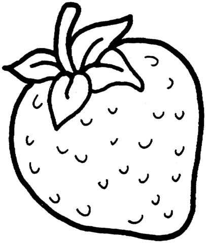 strawberries clipart coloring page