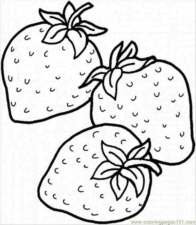 Free printables printable page. Strawberries clipart coloring