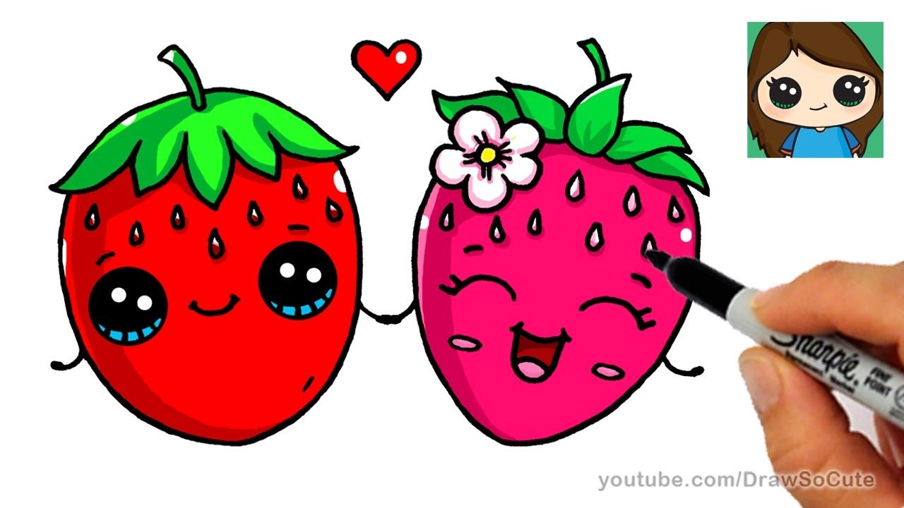 strawberries clipart easy