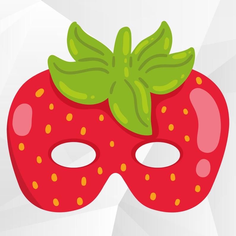 strawberries clipart mask