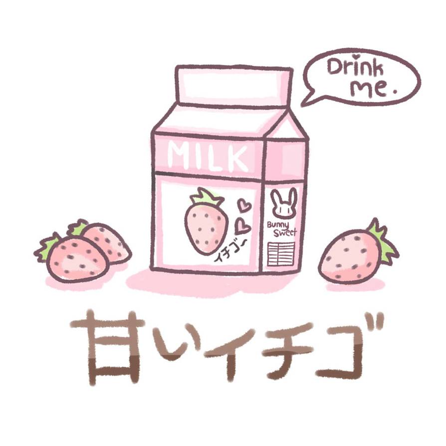 strawberries clipart milk carton