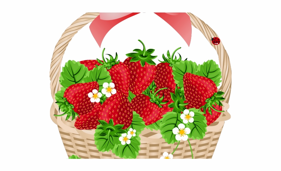 Strawberries clipart strawberry basket. Slice drawing 