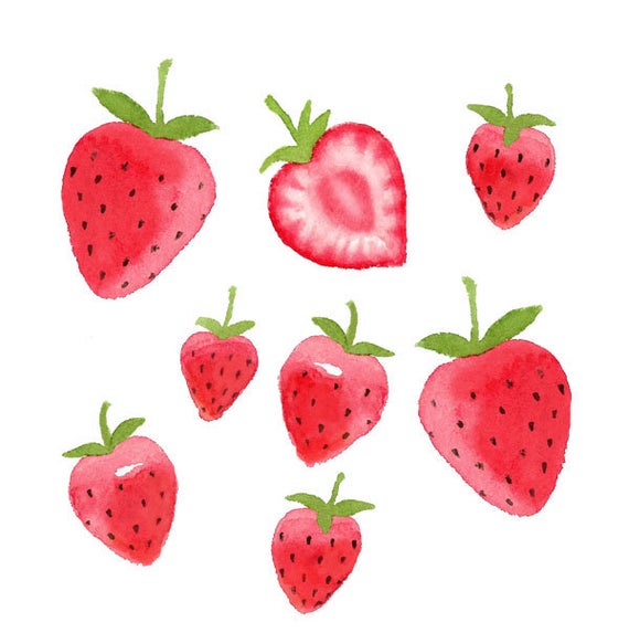 Strawberries clipart summer, Strawberries summer Transparent FREE for ...
