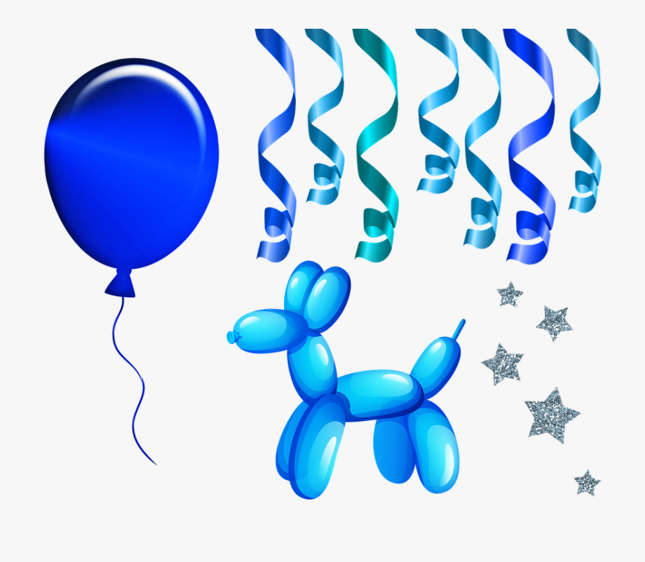 streamers clipart blue