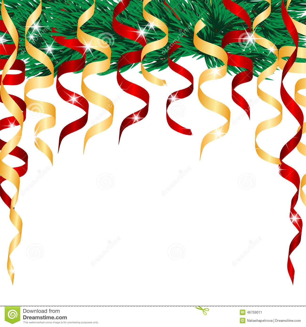 streamers clipart christmas