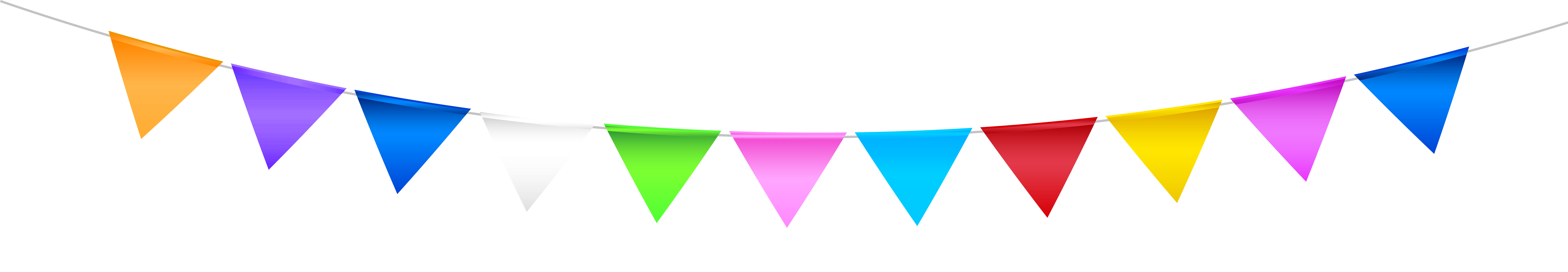 Streamers clipart corner. Transparent colorful streamer png