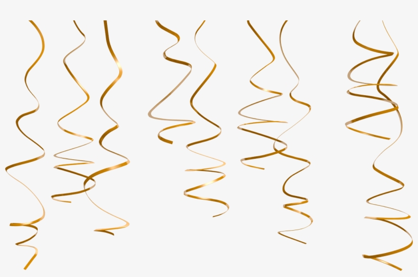 streamers clipart gold streamer
