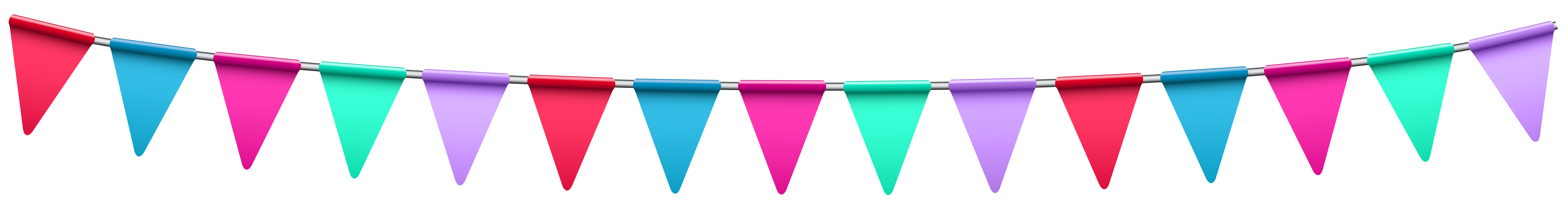 Streamers clipart triangle. Colorful streamer png clip