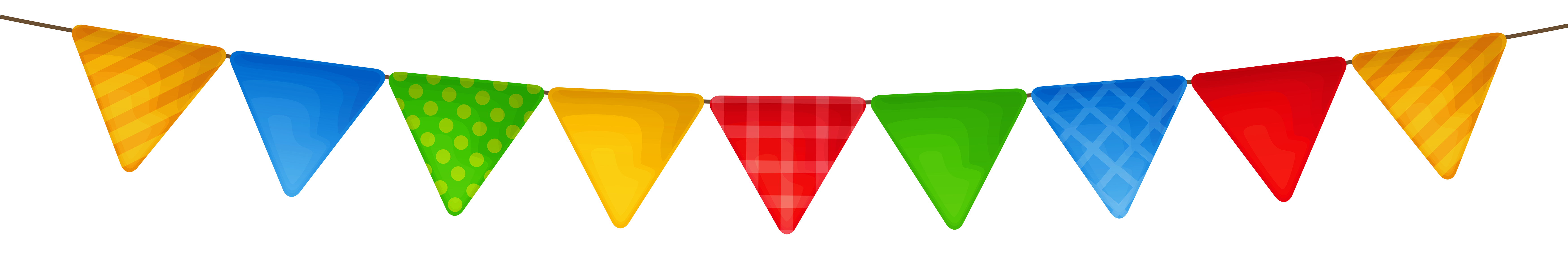 Streamers clipart triangle. Transparent colorful streamer png