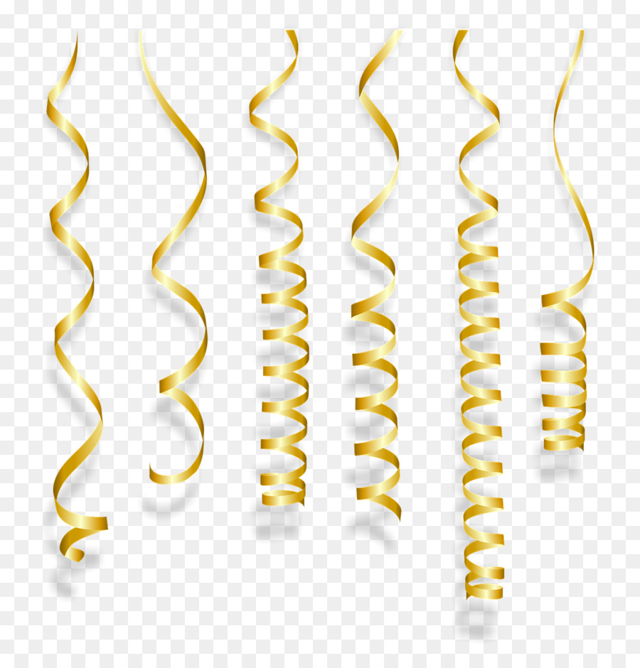 streamers clipart yellow