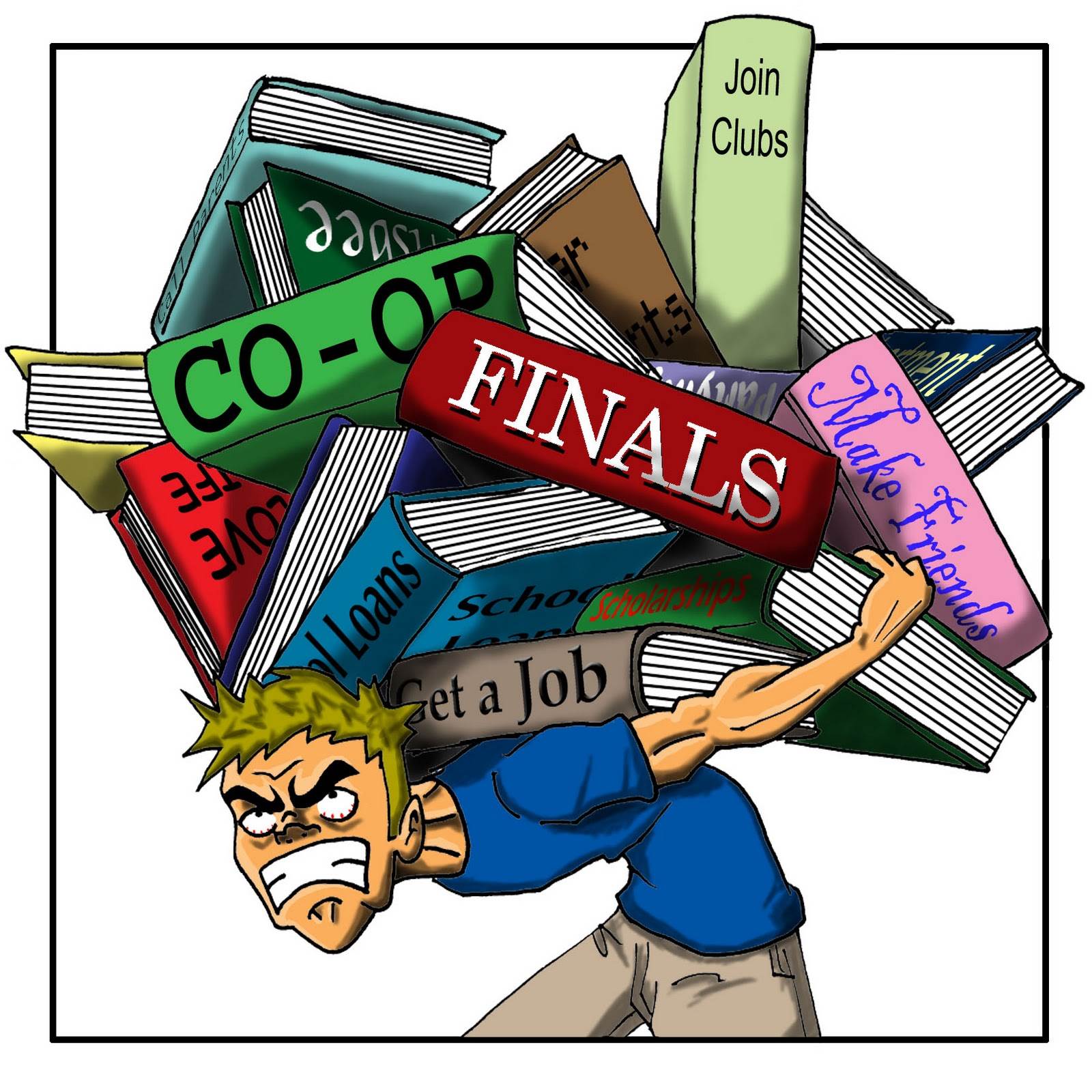 Student clip art library. Stress clipart busy