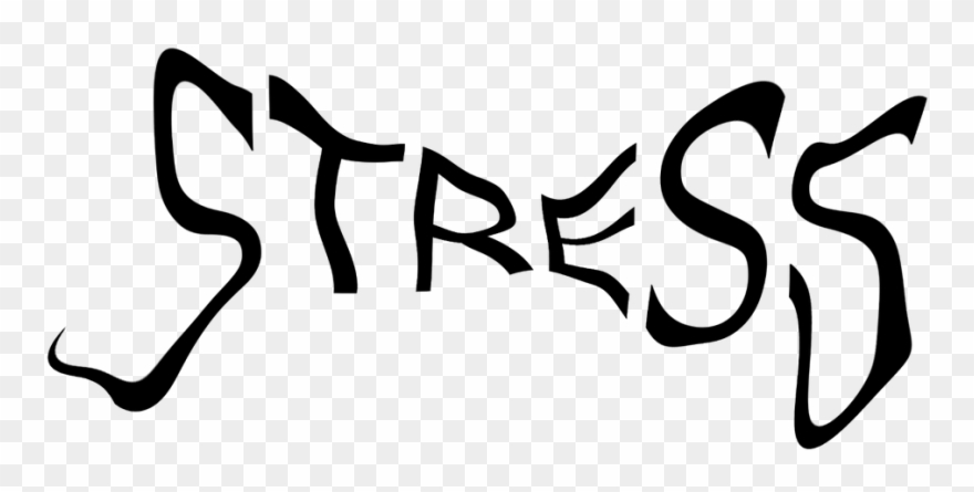 Release for challenging times. Stress clipart stress word
