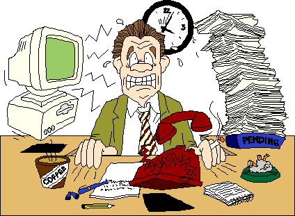 stress clipart work place